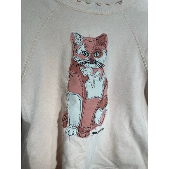 Teddy‎ Fresh Don’t Touch Me Pink Cat Sweatshirt - Picture 2 of 10
